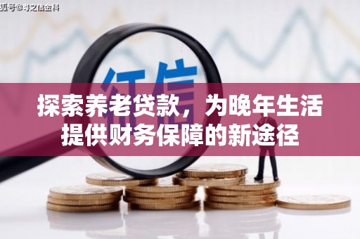 涟水探索养老贷款，为晚年生活提供财务保障的新途径