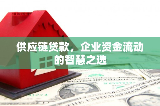 涟水供应链贷款，企业资金流动的智慧之选