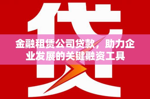 涟水金融租赁公司贷款，助力企业发展的关键融资工具