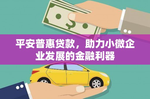 涟水平安普惠贷款，助力小微企业发展的金融利器