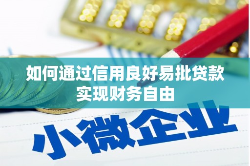 涟水如何通过信用良好易批贷款实现财务自由
