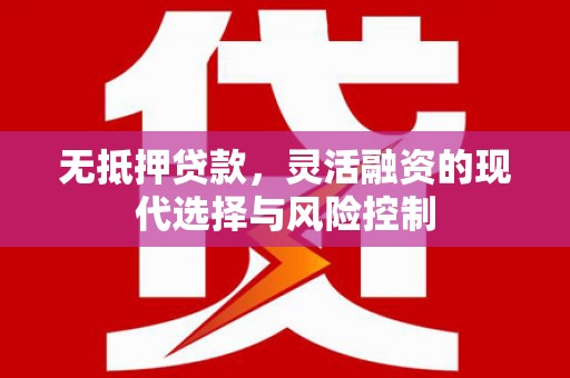 涟水无抵押贷款，灵活融资的现代选择与风险控制