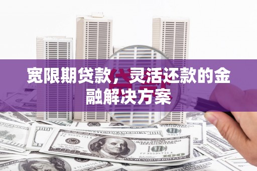 涟水宽限期贷款，灵活还款的金融解决方案