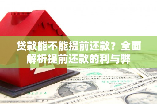 涟水贷款能不能提前还款？全面解析提前还款的利与弊