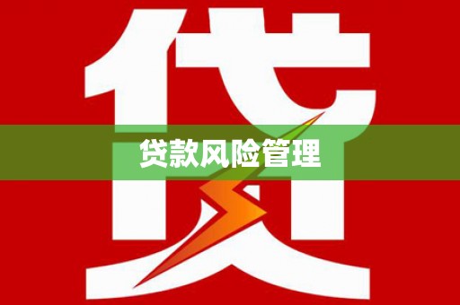 涟水贷款风险管理