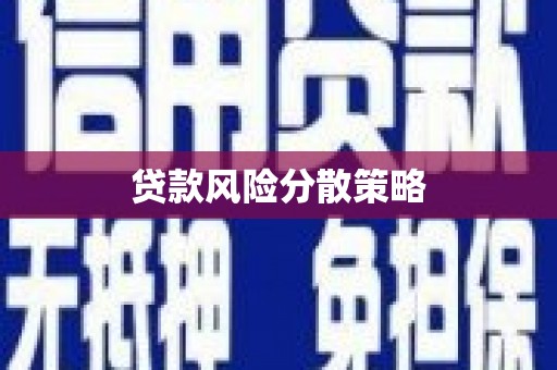 涟水贷款风险分散策略